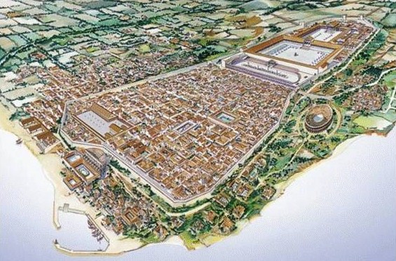 dibuix de la ciutat de Tārraco a http://www.xtec.cat/~amarti35/mon_classic_catalunya/index_tarraco.htm dibuix de la ciutat de Tàrraco